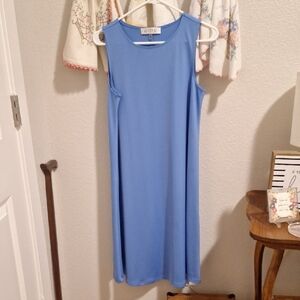 KASPER Sky Blue Midi Dress